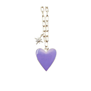 Enamel Heart/Star Necklace -Purple-K. Ellis Boutique