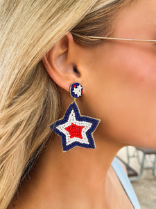 Firework Star Beaded Earrings-K. Ellis Boutique