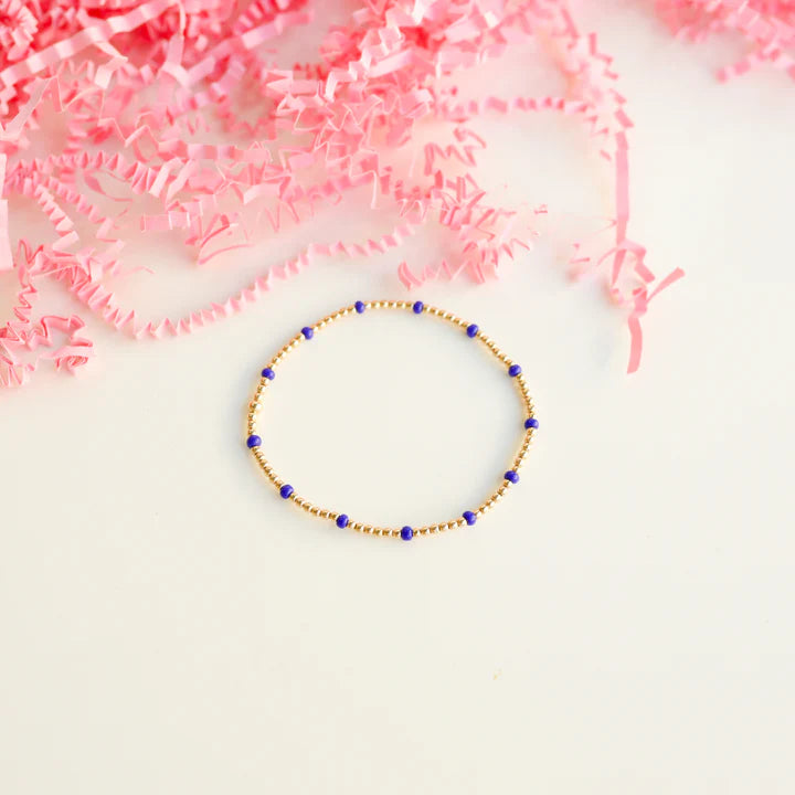 Beaded Blondes Poppi Bracelet in Cobalt Blue-K. Ellis Boutique