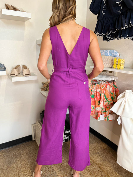 FRNCH | Purple Laurena Jumpsuit - Purple-K. Ellis Boutique