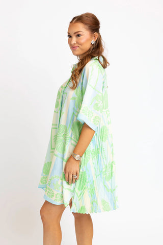 Karlie Sea Shell Stripe Dress-Mini Dress-K. Ellis Boutique