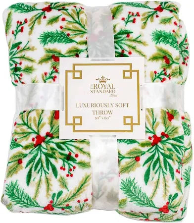 Holly Jolly Throw Blanket