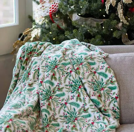 Holly Jolly Throw Blanket