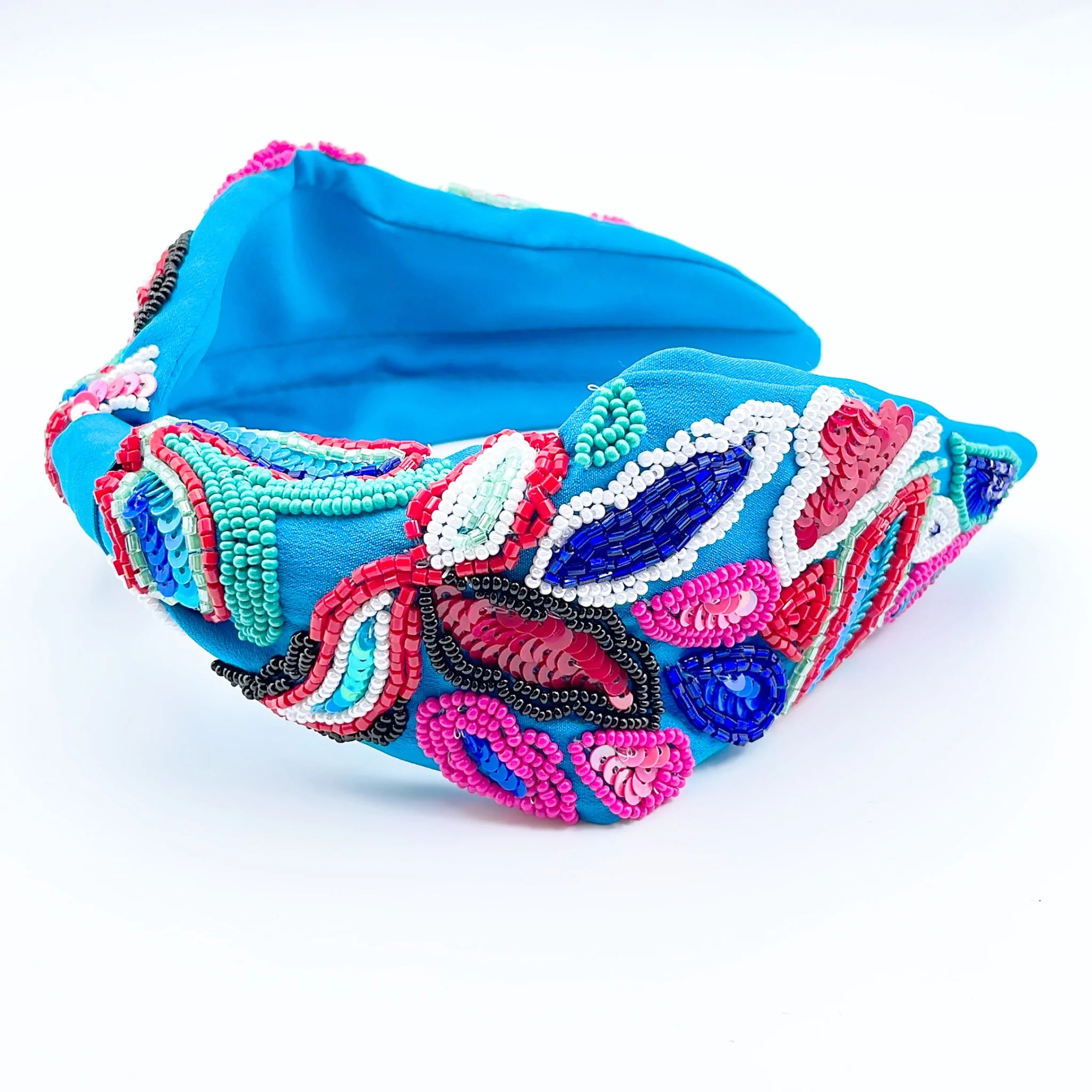 Blue arabesco headband- Treasure Jewels-K. Ellis Boutique