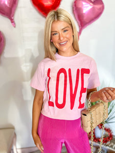 LOVE tee - Light Pink-K. Ellis Boutique