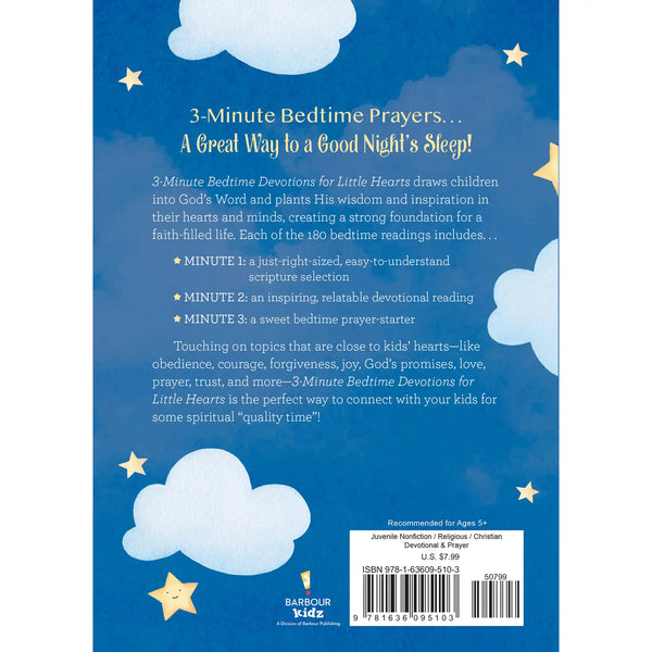 3-Minute Bedtime Devotions for Little Hearts-K. Ellis Boutique