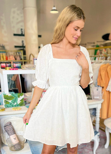 Sora White Dress- FRNCH-K. Ellis Boutique