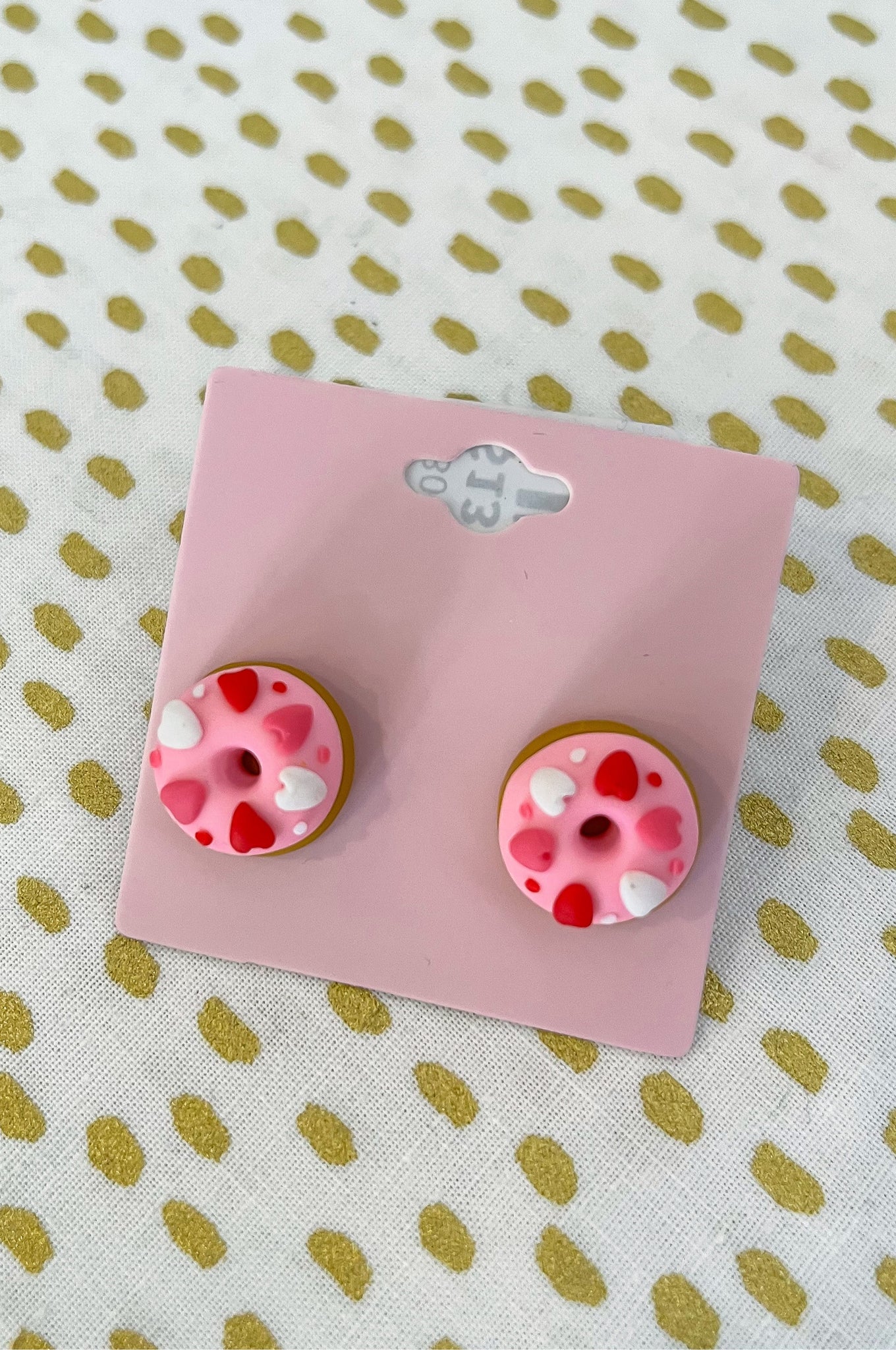 Heart Donut Stud Earrings-K. Ellis Boutique