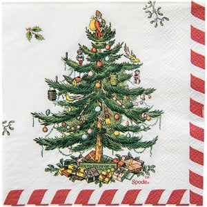 SPODE CANDY CANE CHRISTMAS TREE LUNCH NAPKIN (20CT)-K. Ellis Boutique